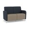 Lesro Siena 2 Seat Tandem Seating No Ctr Arm, Bru Steel, RS NightSky Back, MD Farro Seat, RS NightSky Panels SN2101 - alternate 1